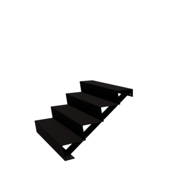 Schwarze Treppe New York 4-stufige (Breite 100 cm)
