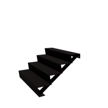 Schwarze Treppe New York 4-stufige (Breite 120 cm)