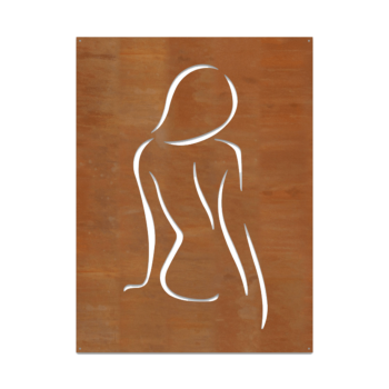 Cortenstahl Wanddeko - Frau Small - 60 x 45 cm