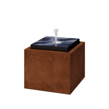 Cortenstahl Wassertisch - Orin - 50 x 50 x 40 cm - Ohne LED-Beleuchtung