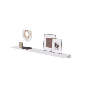 Wandregal aus Stahl - L-Form - 100 x 20 x 5 cm - RAL9010 matte (weiß)
