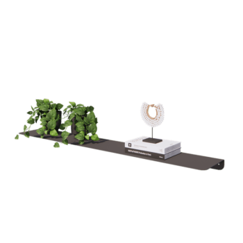 Wandregal aus Stahl - L-Form - 120 x 20 x 5 cm - RAL7016 matte (anthrazitgrau)