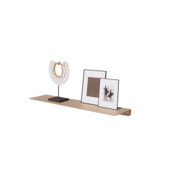 Wandregal aus Stahl - L-Form - 80 x 20 x 5 cm - Sand look