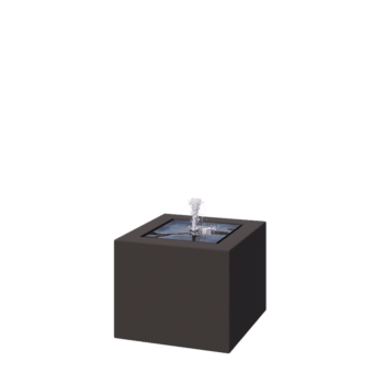 Wassertisch aus Aluminium - Lyra - 50 x 50 x 40 cm - RAL7016 matte (anthrazitgrau) - Mit LED-Beleuchtung