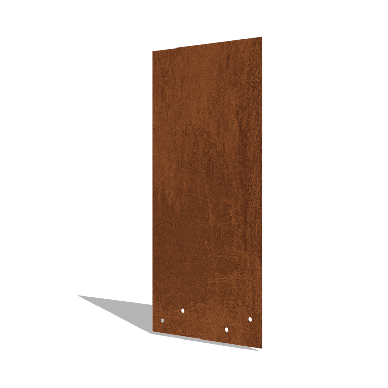 Gerade Verbindungsplatte aus Cortenstahl Hoch XL 45 cm
