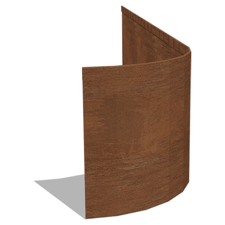 Beeteinfassung FLEX abgeflacht aus Cortenstahl 35 cm (Länge 150 cm)
