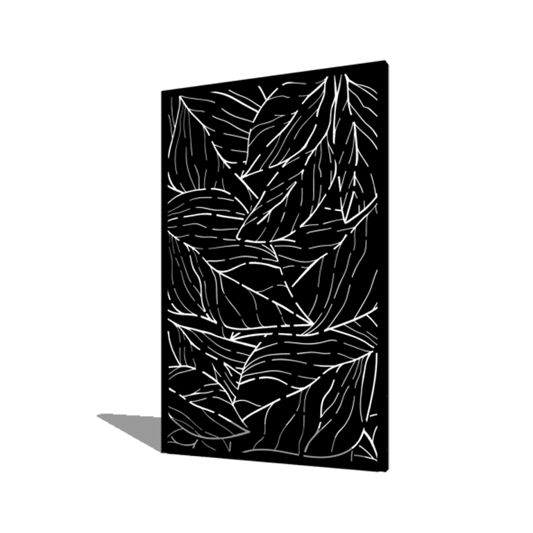 Pulverbeschichtetes Stahlpaneel Blätter 120 x 6 x 190 cm