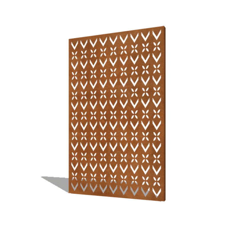 Cortenstahl-Paneel Dach Design Zusammensetzung 1 120 x 6 x 190 cm