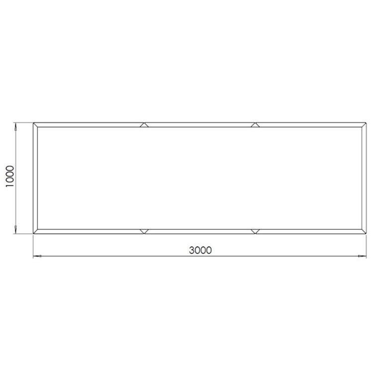 Hochbeet aus pulverbeschichtetem Stahl Texas xxl 300 x 100 cm