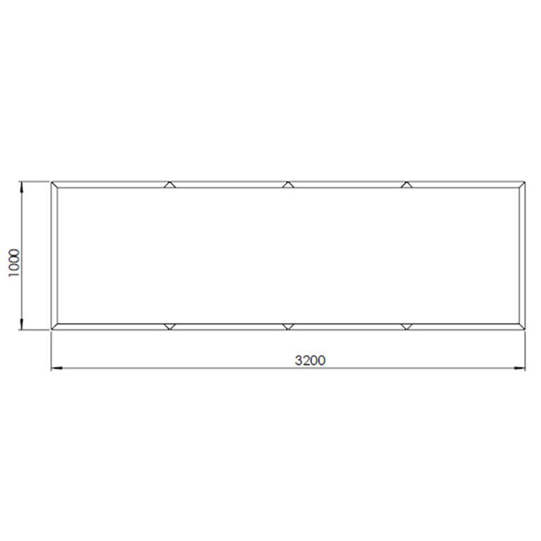 Hochbeet aus pulverbeschichtetem Stahl Texas xxl 320 x 100 cm