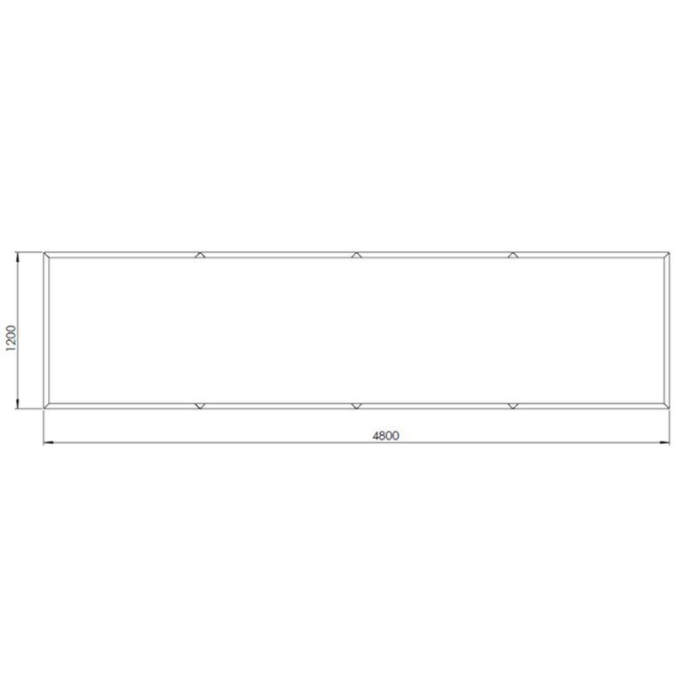 Hochbeet aus pulverbeschichtetem Stahl Texas xxl 480 x 120 cm