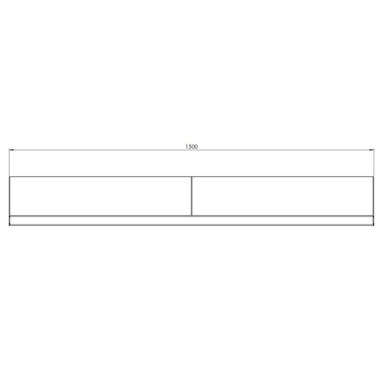 Stützwand aus Cortenstahl gerade 150 cm (Höhe 40 cm)