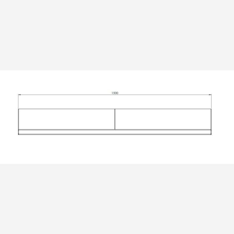 Stützwand aus pulverbeschichtetem Stahl gerade 150 cm (Höhe 60 cm)