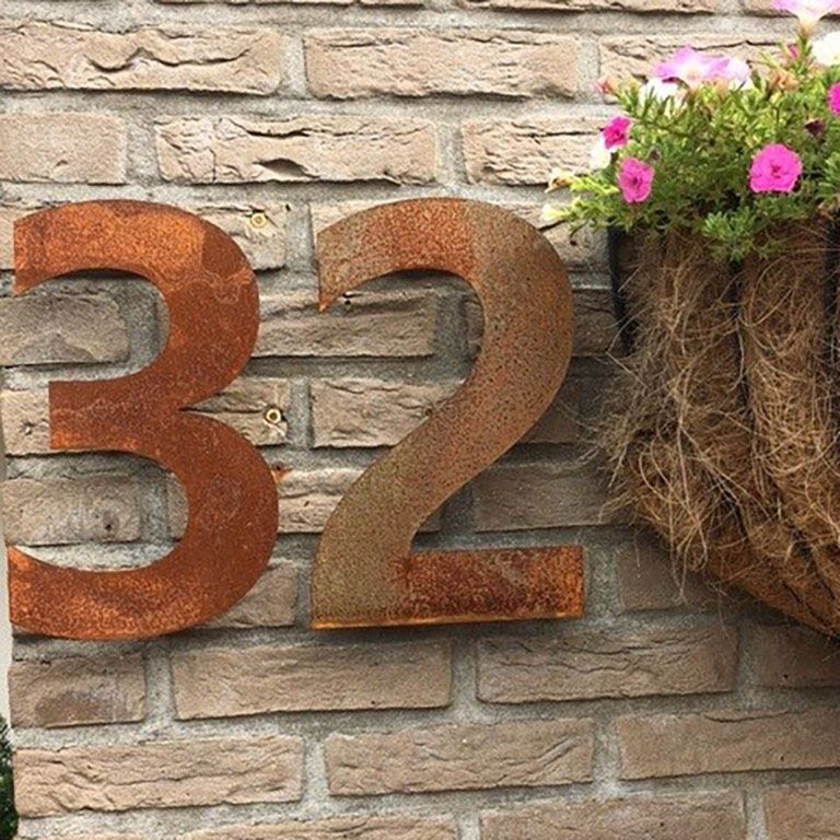 Hausnummern aus Cortenstahl 3 - 50 cm
