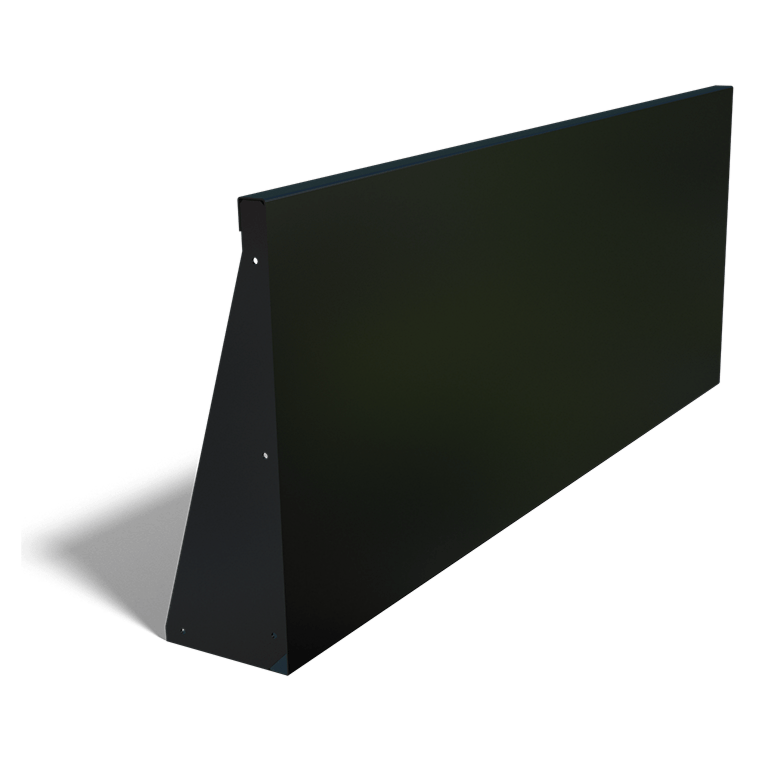 Stützwand aus pulverbeschichtetem Stahl gerade 150 cm (Höhe 60 cm)