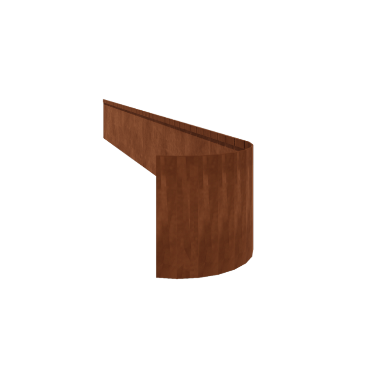 Cortenstahl Beeteinfassung - Abgeflacht FLEX - Höhe 35 cm - 240 cm