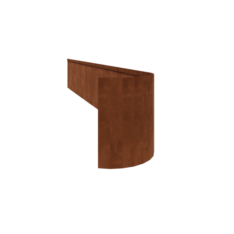 Beeteinfassung FLEX abgeflacht aus Cortenstahl 45 cm (Länge 150 cm)