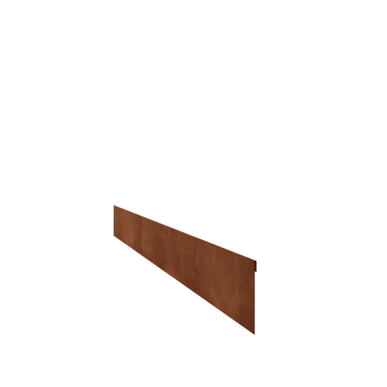 Cortenstahl Rasenkante - Abgeflacht - Höhe 13 cm - 150 cm