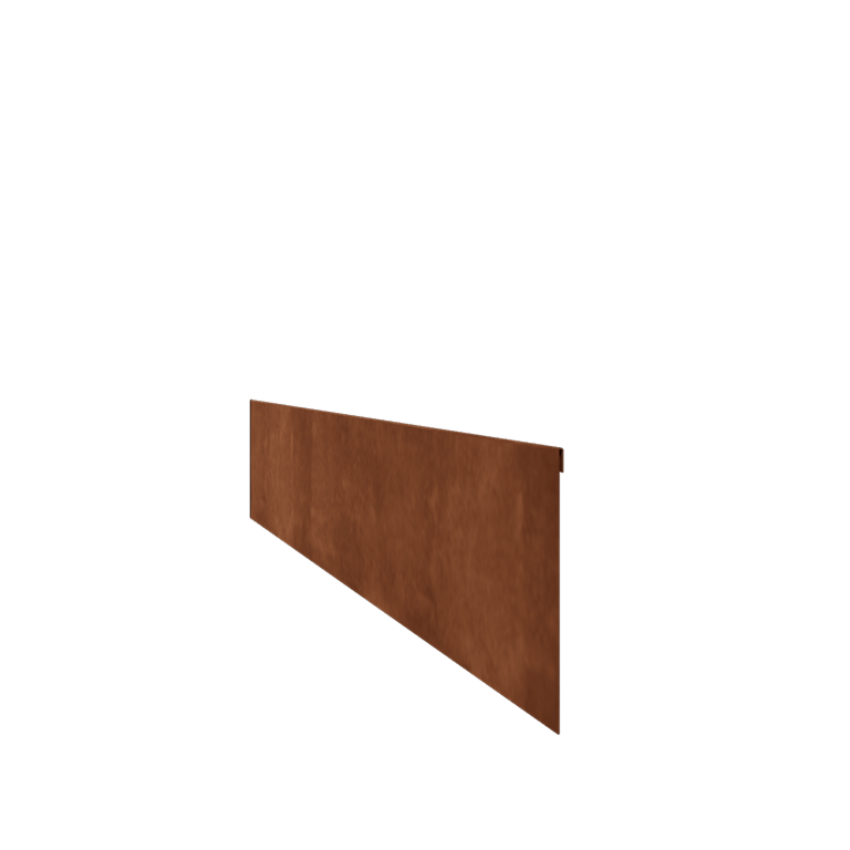 Beeteinfassung abgeflacht aus Cortenstahl 23 cm (Länge 240 cm)