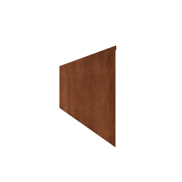 Beeteinfassung abgeflacht aus Cortenstahl 45 cm (Länge 150 cm)