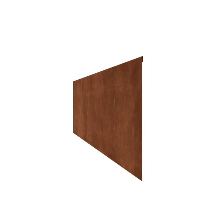Cortenstahl Beeteinfassung - Abgeflacht - Höhe 45 cm - 240 cm