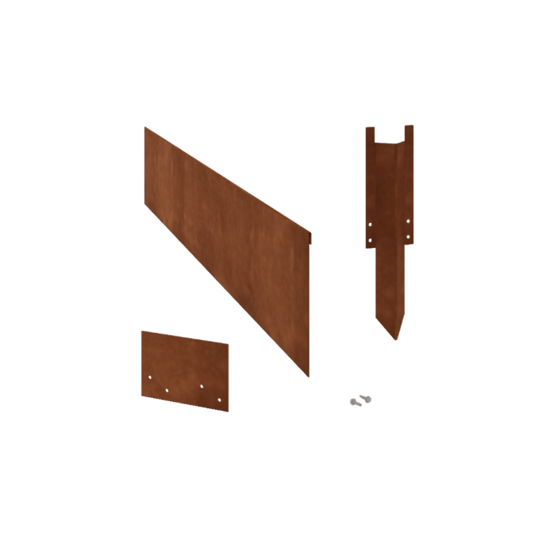 Cortenstahl Beeteinfassung - Abgeflacht - Höhe 23 cm - Kompletter Satz 24 meter