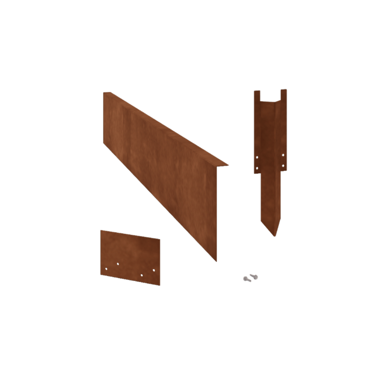 Cortenstahl Beeteinfassung - Gebogen - Höhe 22 cm - Kompletter Satz 24 meter