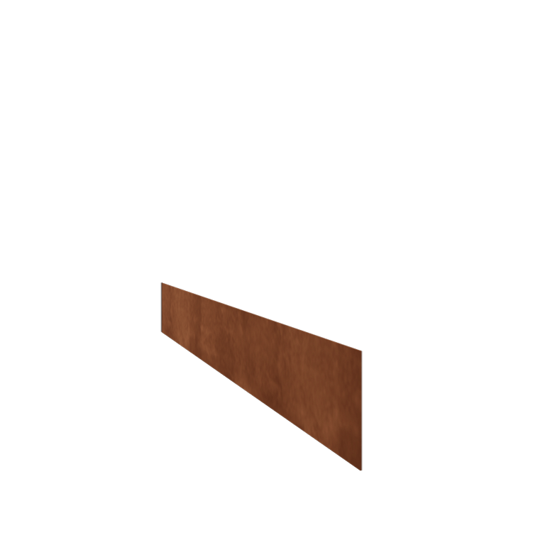 Cortenstahl Rasenkante - Gerade - Höhe 15 cm - 240 cm
