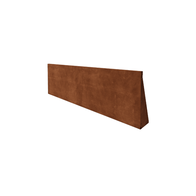 Stützwand aus Cortenstahl gerade 200 cm (Höhe 60 cm)