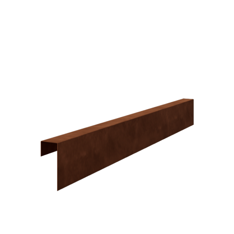 Cortenstahl U-Profil - 15 x 6 x 5 cm - 240 cm