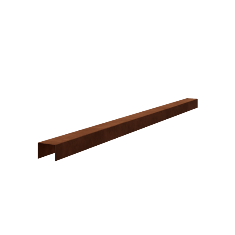 Aufsatzprofil Cortenstahl 5 x 6 x 5 cm (Länge 240 cm)