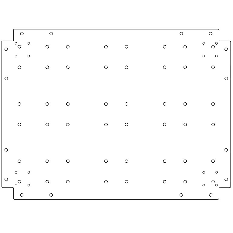 Bodenplatte aus verzinktem Stahl 60 x 80 cm