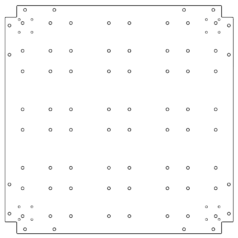 Bodenplatte aus verzinktem Stahl 80 x 80 cm