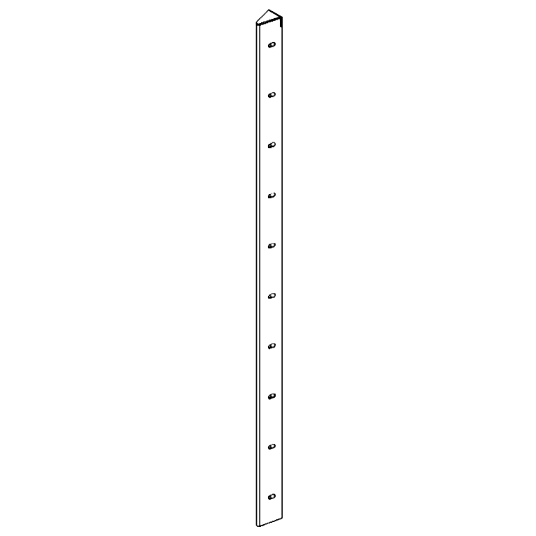Pulverbeschichtete Eckstück 30° 100 cm