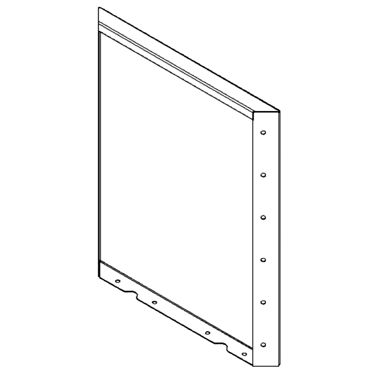 Cortenstahlplatte 60 x 50 cm