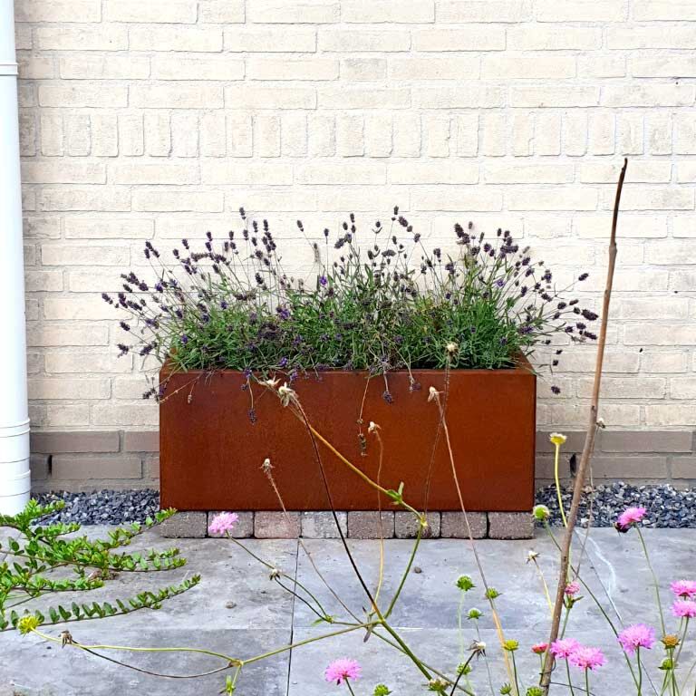 Pflanzkübel aus Cortenstahl Texas 30 x 80 cm