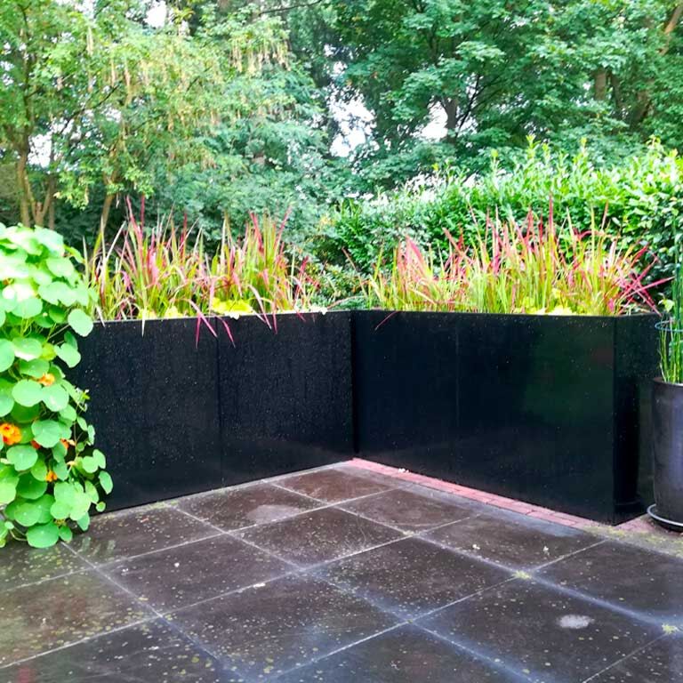 Hochbeet aus pulverbeschichtetem Stahl Texas xxl 160 x 40 cm