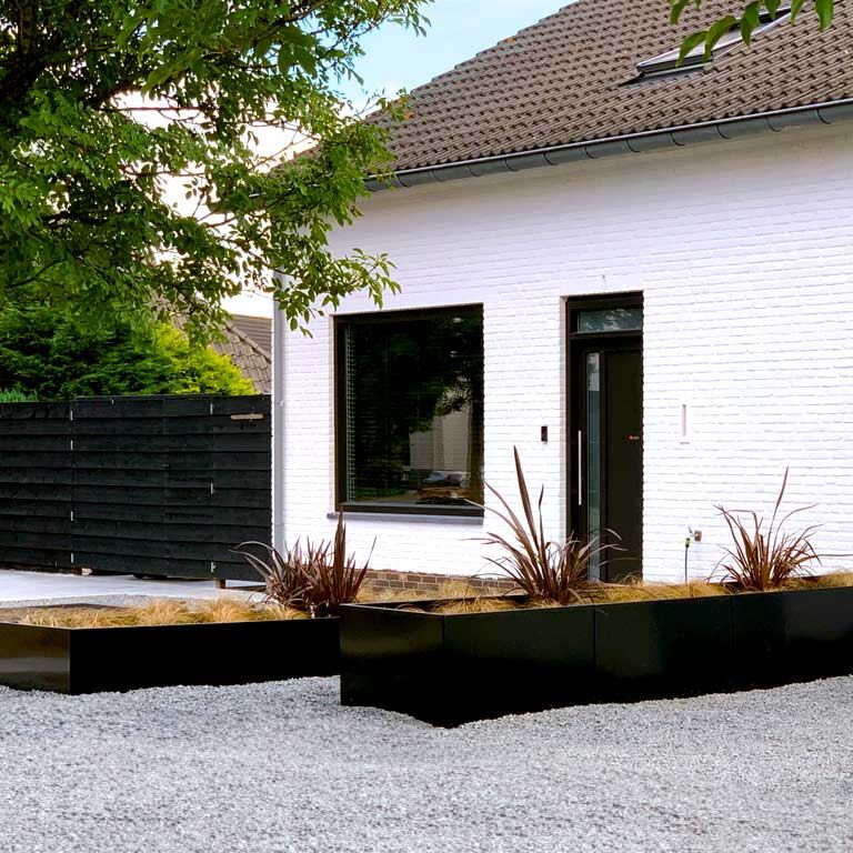 Hochbeet aus pulverbeschichtetem Stahl Texas xxl 360 x 100 cm