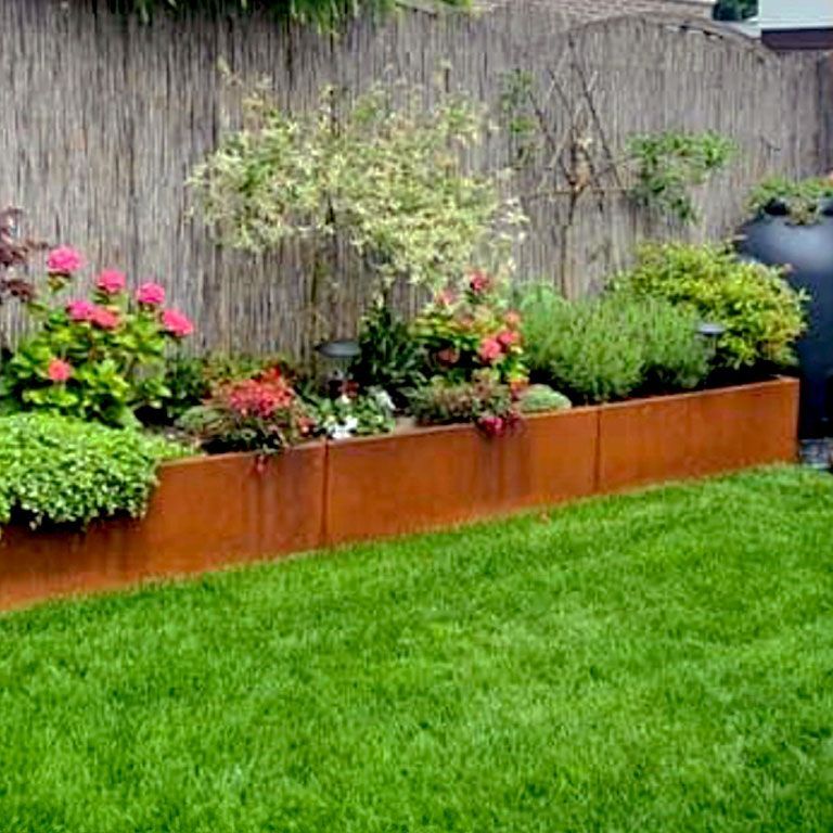 Hochbeet aus Cortenstahl Texas xxl 480 x 100 cm