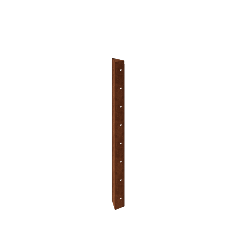 Cortenstahl Eckstück 90° 80 cm