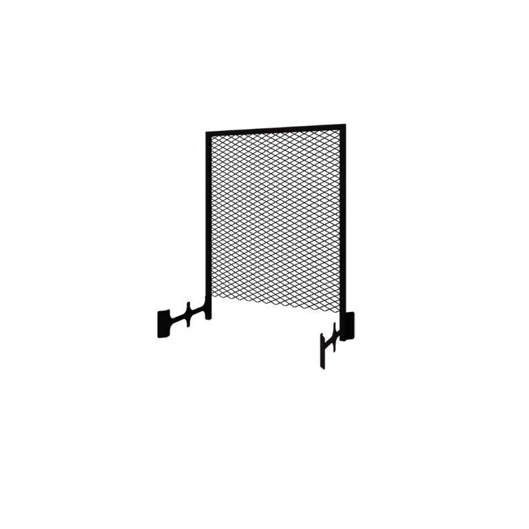 Rankgitter aus Stahl - 90 x 3 x 117,5 cm - RAL9005 matte (schwarz) - Für Pflanzkübel 50 cm