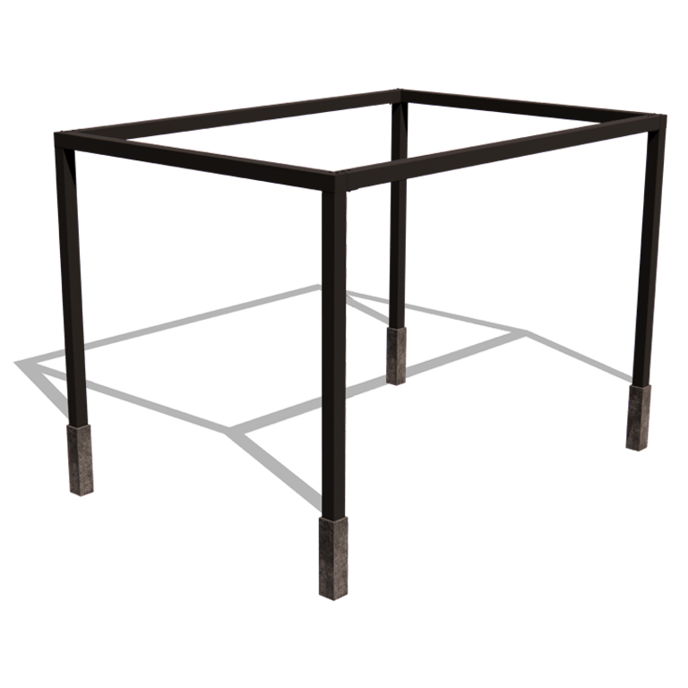 Viereckige Pergola aus pulverbeschichtetem Stahl 424 x 300 cm