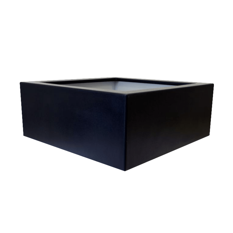 Fiberglas Pflanzkübel - Viereck - 100 x 100 x 40 cm - Mit Boden