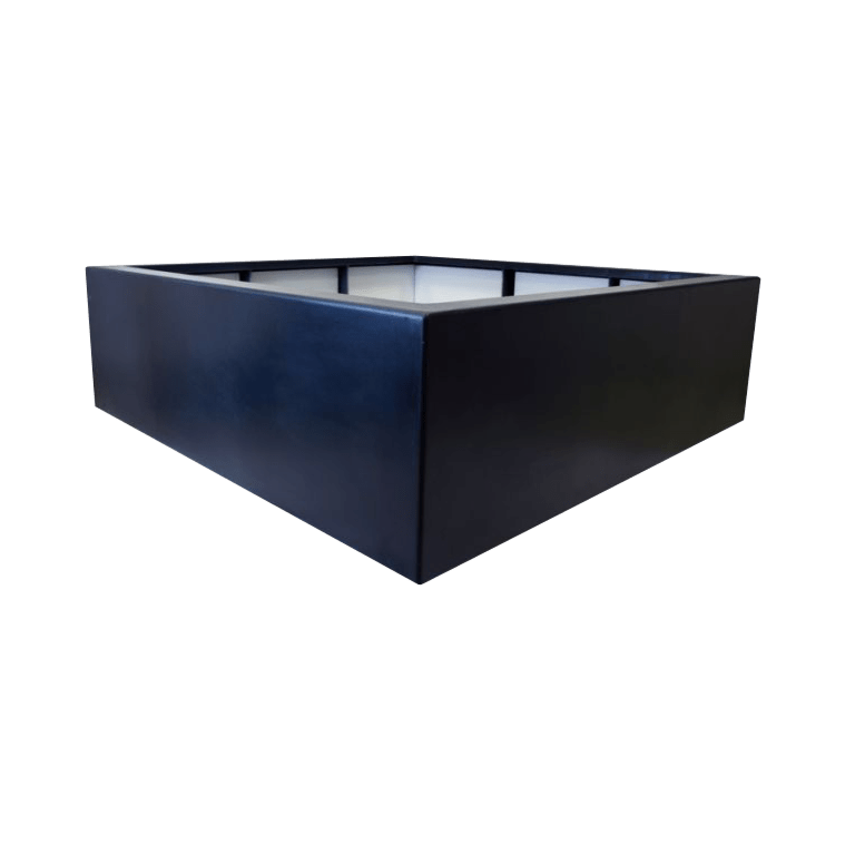 Fiberglas Pflanzkübel - Viereck - 140 x 140 x 60 cm - Mit Boden