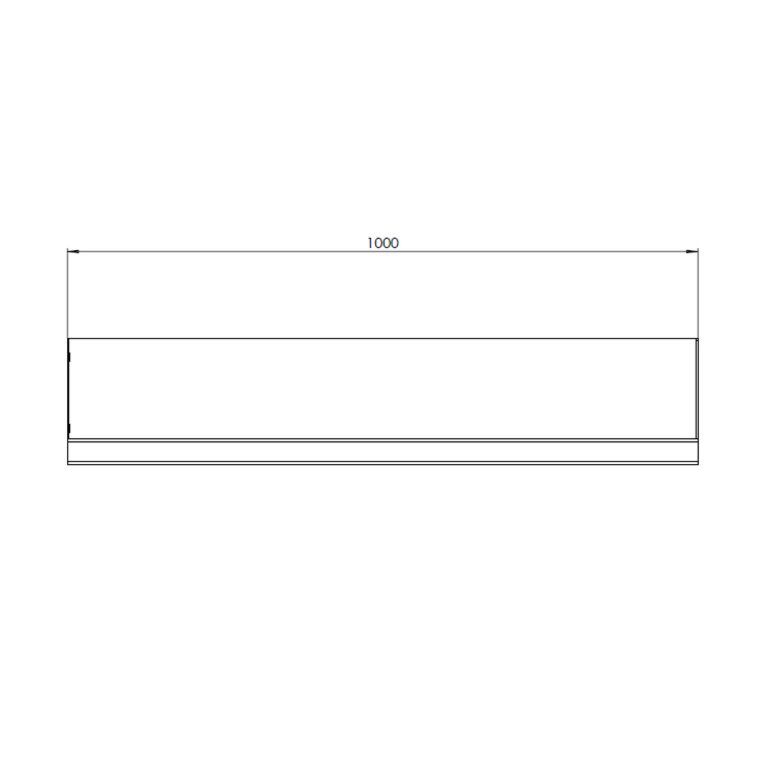 Stützwand aus Cortenstahl gerade 100 cm (Höhe 40 cm)