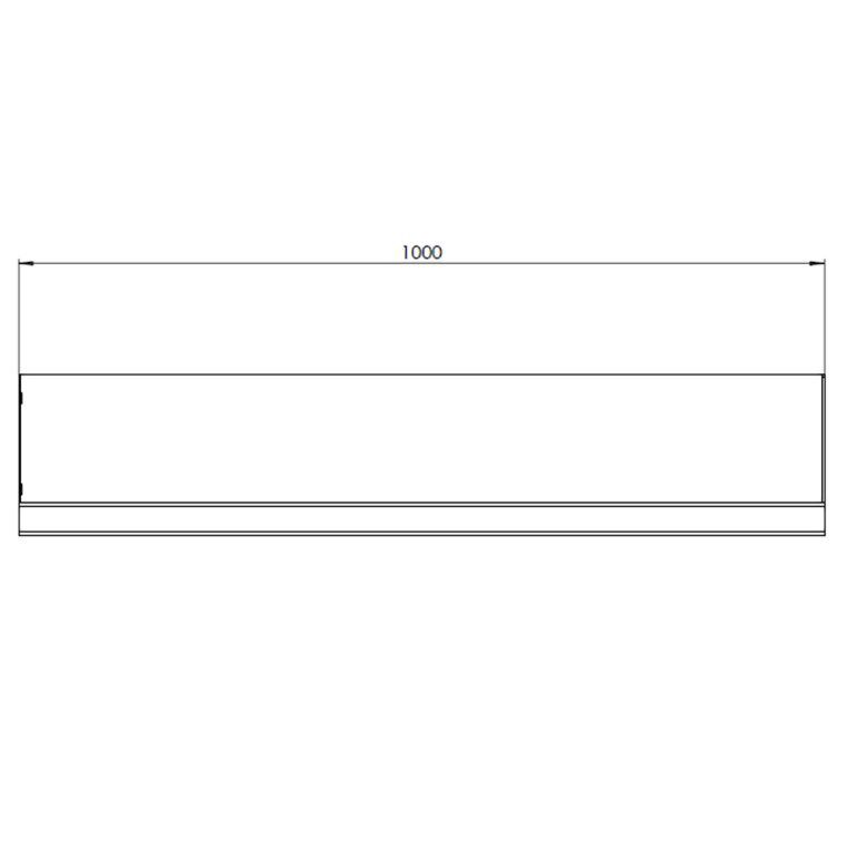 Stützwand aus pulverbeschichtetem Stahl gerade 100 cm (Höhe 30 cm)