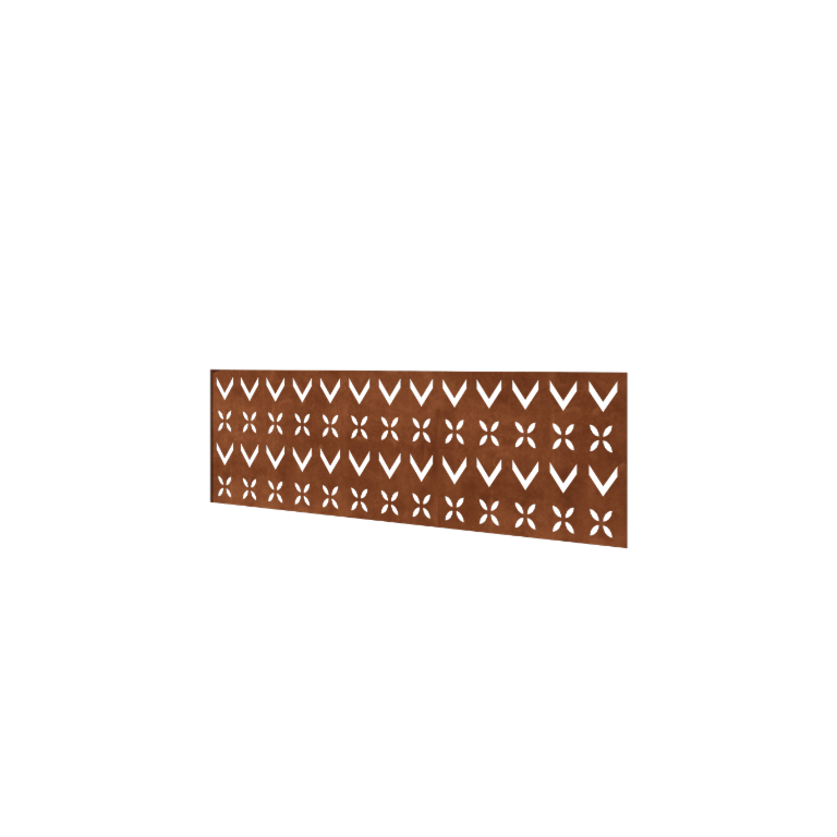 Cortenstahl Sichtschutzzaun H - Paneel V - 180 x 63,3 cm
