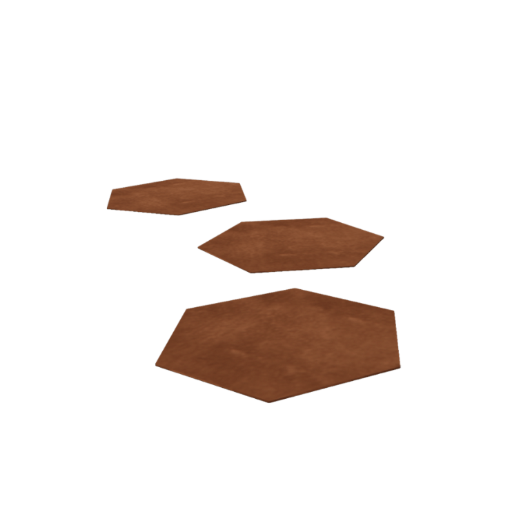 Cortenstahl Trittplatte - Sechseckig - 50 x 43 cm