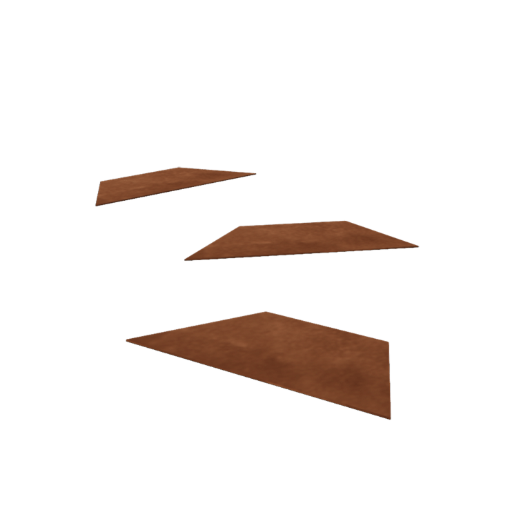 Cortenstahl Trittplatte - Sechseckig halb H - 50 x 21,5 cm