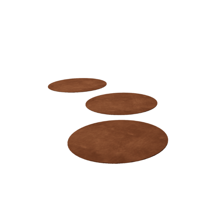 Cortenstahl Trittplatte - Rund - 50 cm